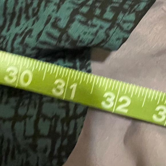 Dark hunter green top with bow tie at neck - Picture 5 of 6